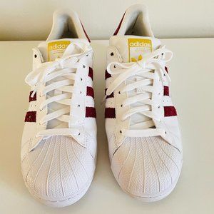 Adidas Superstar Burgundy Snakeskin Stripes